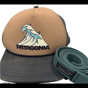 Set of two Patagonia hat and belt in very good used condition